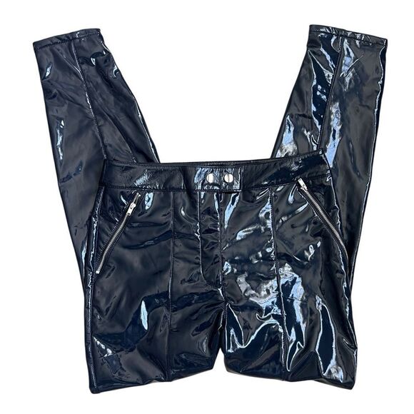 Maeve by Anthropologie Black Patent Leather Pants - Size US 10P - Picture 5 of 11